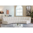 thumbnail image 2 of Maklaine Contemporary Cream Boucle Fabric 4pc. Modular Sectional, 2 of 11