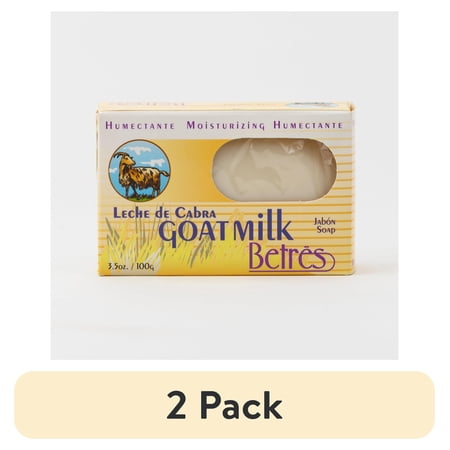 (2 pack) Betres Goat Milk Soap 3.5 oz. Moisturizing Soap, All Age Groups