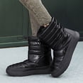 thumbnail image 5 of Women's Snow Boots Mid-Calf Cold Weather Winter Boots Waterproof Faux Lined Frosty Warm Anti-Slip Outdoor Walking Shoes, 5 of 5