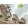 thumbnail image 4 of Ambesonne Sloth Quilted Bedspread Set 3 Pcs, Composition Animal, King Size, Pale Brown Grey Green, 4 of 5