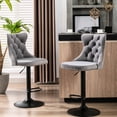 thumbnail image 5 of Foam Filled / Adjustable Height Velvet Barstools in American Style for Dining, 5 of 6