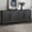 Black, variant on Noble House Carved Flower Door Large Storage Cabinet With Metal Handle Suitable For Living Room, Kitchen, Entryway, Natural Wood