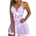 thumbnail image 2 of Lilgiuy Lingerie Sleepwear for Women Sexy Comfortable Nightdress Soild Lightweight Honeymoon Sleepskirt, 2 of 5