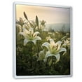 thumbnail image 2 of Designart "Lily Fields In The Garden Of White" Lilies Floater Framed Canvas Prints, 2 of 5
