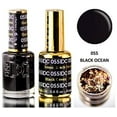 thumbnail image 3 of DND DC Neutrals GEL POLISH DUO, Gel Lacquer 0.5 oz + Matching Nail Polish Color 0.5 oz, Daisy Nails (with bonus side Glitter) Made in USA (Black Ocean (055)), 3 of 3