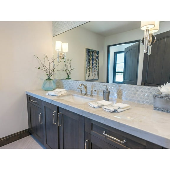 Apollo Tile 10 pack 11.7-in x 11.9-in White Hexagon Glossy Glass Mosaic Floor and Wall Tile (9.67 Sq ft/case)