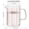 WhiteRhino 6 Cup Glass Measuring Cup,High Borosilicate Measuring Cup