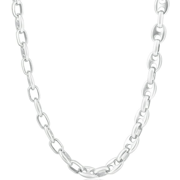 Pompeii Men's Marine 14k Gold (86gram) or Platinum (132gram) 9mm Link Chain Necklace 24"