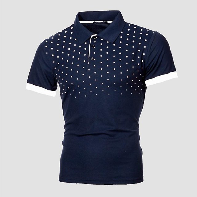 Kb Hombres Polo Hombres Camisa de manga corta Polo Contraste Color Polo Nueva ropa Verano Streetwear Moda casual Hombres Topsnavy whiteAsia L 65-75 KG