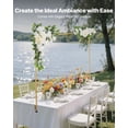 thumbnail image 5 of VEVOR Over the Table Rod Stand with Clamps, Adjustable 28"-98" Length & 13"-42" Height, Table Arch Stand with Floral Accessories, Gold Balloon Frame for Wedding Birthday Party Christmas Decoration, 5 of 9