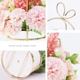 thumbnail image 3 of Arreglo de flores de seda en macetas pequeñas con flores falsas y jarrón, centro de mesa para boda, hogar y oficina, 3 of 5