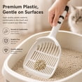 thumbnail image 5 of Cat Litter Scoop, Long Handle, Big Shovel, 3 Sizes of Holes, for Clumping Cat Litter, White, 5 of 7