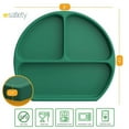 thumbnail image 2 of Toddler Plates Suction Plates for Baby Silicone Baby Plates 100% Food-Grade Silicone, First Stage toddler plate With Suction Feeding Supplies for Kids, Microwave & Dishwasher Safe Green, 2 of 7