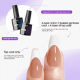 thumbnail image 6 of Gellen French Tips Gel Nail Kit - 240 Pcs Brown Long Square, Salon Acrylic Fake Nail Kits Including Gel Top Coat and Base Coat, UV Lamp, Solid Nail Glue Gel, Nail Charms for French Tip Manicure, 6 of 10