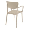 thumbnail image 3 of Compamia Lisa Outdoor Dining Arm Chair in Taupe Finish, 3 of 7