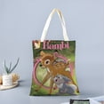 thumbnail image 2 of Bambi Bolso de tela con estampado de lienzo para mujer, bolsa de compras reutilizable y estética, con cremallera interior, regalo para mujer,40*40cm., 2 of 6