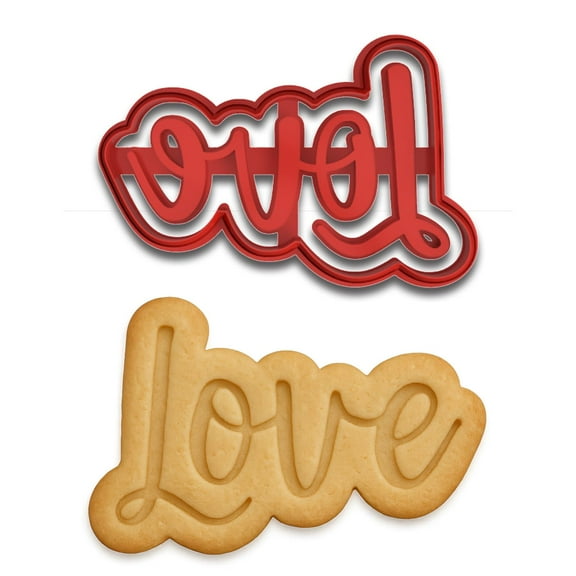 Decorative Love Cookie Cutter - 4x3.14", Perfect for Valentine's Day, Weddings & Special Occasions