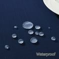 thumbnail image 2 of Faux Linen Tablecloth Rectangle Waterproof Washable Natural Textured Fabric Table Cloths, Heavy Weight Table Cover for Dining, Party, Holiday, Indoor, Outdoor (60 x 102 Inch Rectangular, Navy Blue), 2 of 7