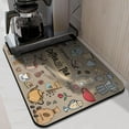 thumbnail image 3 of Coffee Bar Mat Accessories for Countertop Super Absorbent Anti-Slip Silicone Flower Dish Drying Mats for Kitchen Counter Draining Pad Decor Gift Fit Coffee Maker Coffee Pot Espresso Machine 24inx18in, 3 of 6