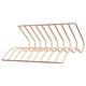 thumbnail image 2 of Soporte para libros en forma de S, estantería de hierro forjado, soporte para almacenamiento de archivos para oficina en casa, oro rosa, 2 of 14