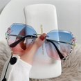 thumbnail image 1 of Luxury Brand Design Vintage Rimless Rhinestone Sunglasses Women Men Fashion Sun Glasses Oversized Sunscreen Shades, 1 of 5