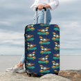 thumbnail image 7 of Pofeuu Skateboard Rides Cartoon Lobster Print Luggage Suitcase Cover Protector Luggage Washable Covers Aesthetic for 18/24/28/32 inch Luggage（No luggage included）-Medium, 7 of 7