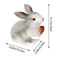 thumbnail image 2 of Mini Bunny Figurine - True-to-Life Small Rabbit Replica, High-Quality Model for Nature Display, School Project & Animal Lover Decor B, 2 of 4