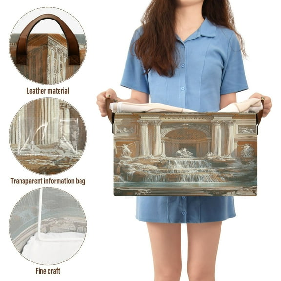 BZSMCE Collapsible Fabric Cube Storage Bins The Majestic Fountain Design Pattern Storage Box
