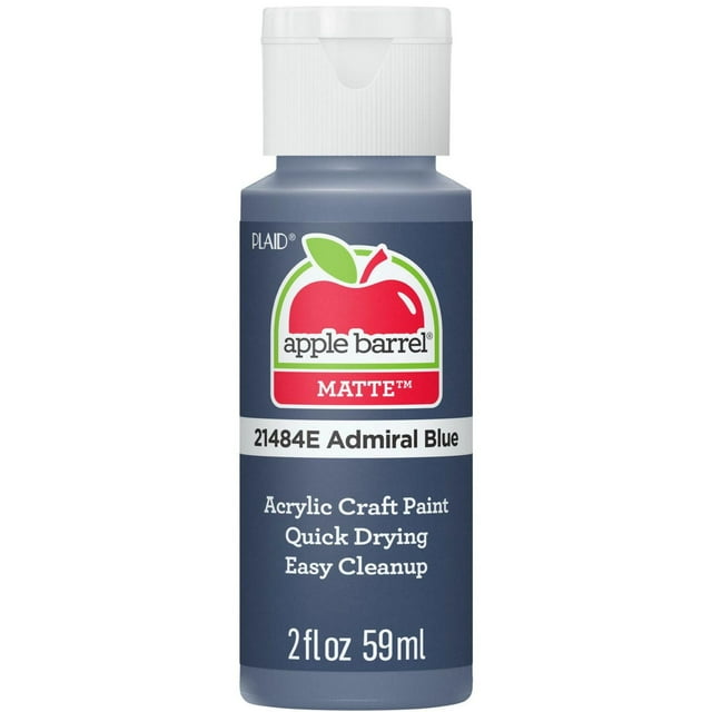 Apple Barrel Colors Matte Acrylic Craft Paint, 2 fl. oz., Admiral Blue