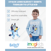 Bluey Bingo Dad Toddler Boys 3 Pack Long Sleeve T-Shirts Toddler to Little Kid