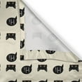 thumbnail image 4 of Ambesonne Cat Window Valance, Black Kitties Saying Hi, 54" X 12", Ivory Black Ruby, 4 of 5