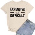 thumbnail image 4 of NJGRAE Workout Tops for Women Tube Tops for Women Women's Casual Crew Neck Short Sleeve T Shirt with Letter Print Fashion Top for Everyday Wear Women’S Crochet Detail Tops L, 4 of 4