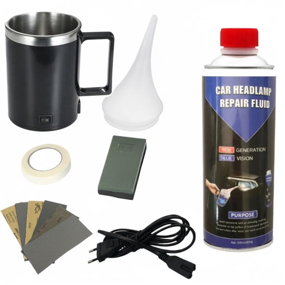 Car Headlight Restoration Kit Polymer Liquid Headlight Renovation Clean Lamp