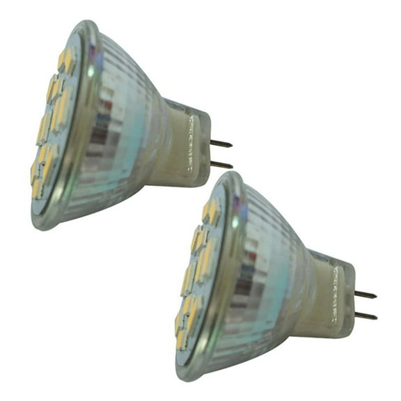 2X 6W GU4(MR11) LED Spotlight MR11 12 SMD 5730 570 DC 12V, Warm White