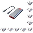 thumbnail image 1 of Seitruly Caja SSD M.2 NVMe USB3.1 Gen2 HDD Box USB-C PCIe 3.0 Adaptador externo M2 sin herramientas Disco duro gris con C-C Gris con cable CC 10Conjunto, 1 of 1