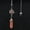 Platinum Plated, variant on Natural Stone Pendant Pendulum for Dowsing Divination Hexagonal Prism Healing Crystal Merkaba Energy Shuttle Spiritual Pendulo