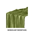 thumbnail image 2 of Snmubt Boho Gauze Green Wedding Table Runner Fabric Kitchen Dining Holiday Table Decor For Home Party Indoor V, Polyester, 2 of 5
