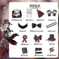 thumbnail image 1 of Lyney Cosplay Genshin Impact Costume Wig Fontaine Lyney Leather Magician Uniform Short Hair Glove Twins Halloween Carnival Game, 1 of 5