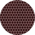 thumbnail image 1 of Ahgly Company Machine Washable Indoor Round Transitional Chocolate Brown Area Rugs, 6' Round, 1 of 7