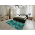 thumbnail image 5 of Ahgly Company Machine Washable Indoor Rectangle Transitional Medium Teal Green Area Rugs, 2' x 4', 5 of 7
