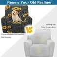 thumbnail image 4 of Kuiaobaty Sunflower Highland Cattle Reclining Slipcover Leopard Print Easy Replacement Recliner Chair Cover Reclining Sofa Slipcover Breathable Recliner Couch Cover with Side Pocket for Pets, 4 of 8