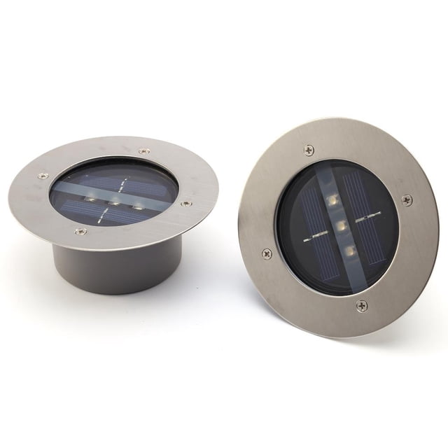 YLSHRF LED Solar Powered Underground Buried Light Lamp Way Road Garden Decking Light,LED Ground Lights,LED Pathway Light
