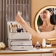 thumbnail image 2 of Escritorio, resistente al agua con tapas, caja de almacenamiento de cosméticos, caja de presentación, exhibición de maquillaje Cajón Flip Blanco Yuyangstore Organizador de maquillaje, 2 of 8