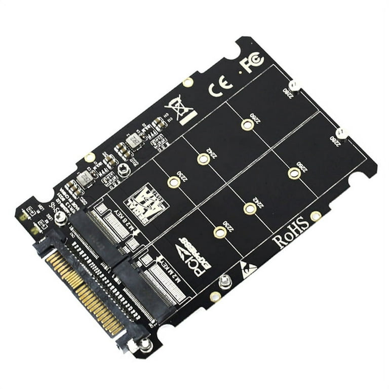 2 in 1 M.2 NVMe SATA U2PCB M.2 NVME SSD Key M Key B SSD to U.2 SFF-8639  Adapter PCIe M2 Converter Desktop Computer Parts 