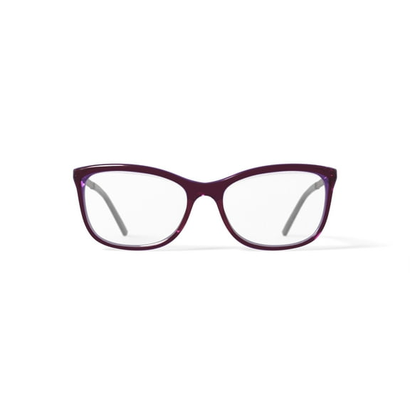 Hard Candy Women's HC268 Square Prescription Eyeglasses with Case, Dark Purple
