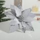 thumbnail image 1 of Flor de Navidad de terciopelo dorado de lentejuelas | Flor decorativa artificial de 12" – Tela dorada de alta gama, acento festivo clásico, exposición sencilla, decoración navideña para el hogar y, 1 of 6
