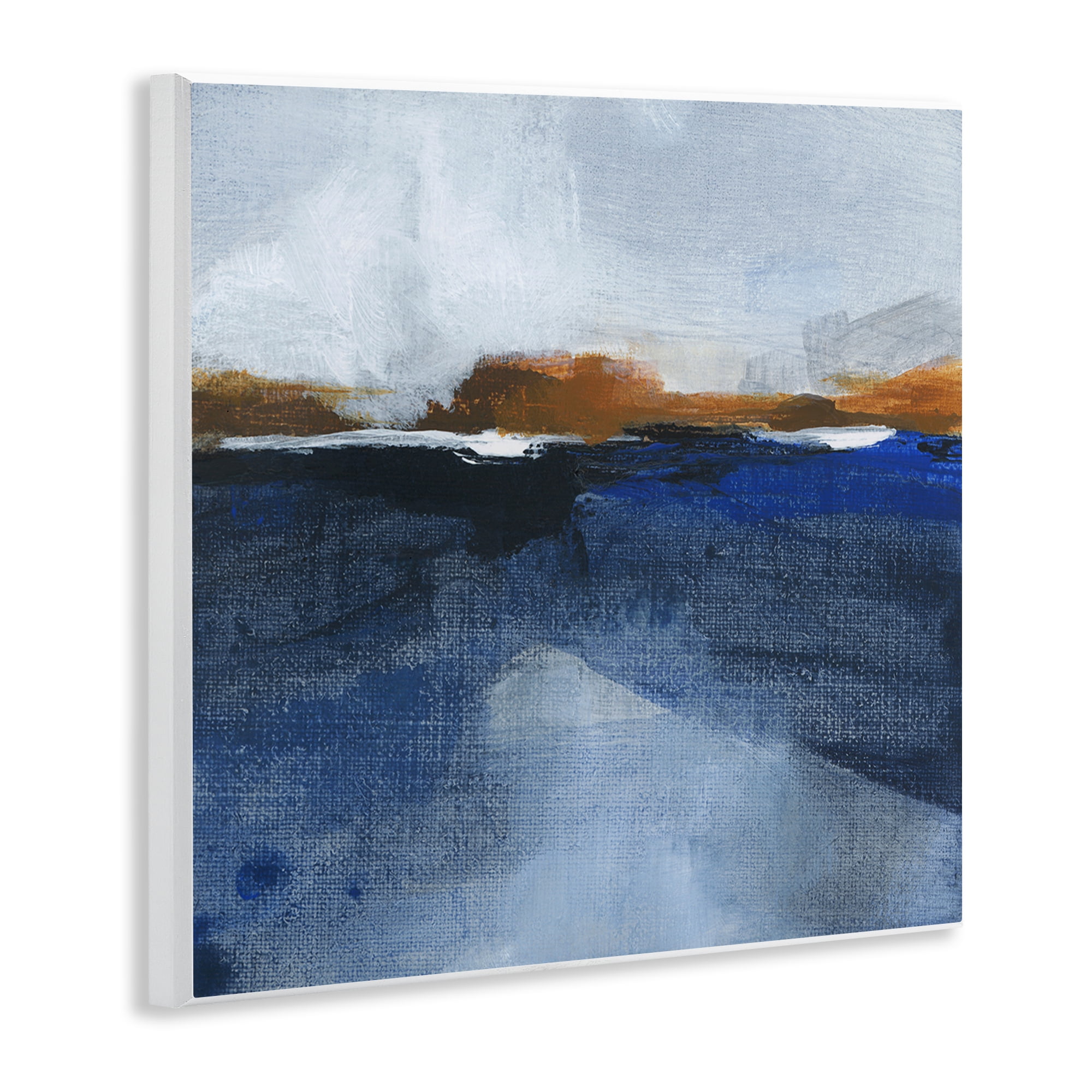 Stupell Industries Ocean Cliffs Impression Abstract Painting Unframed Art Print Wall Art, 12 x 12