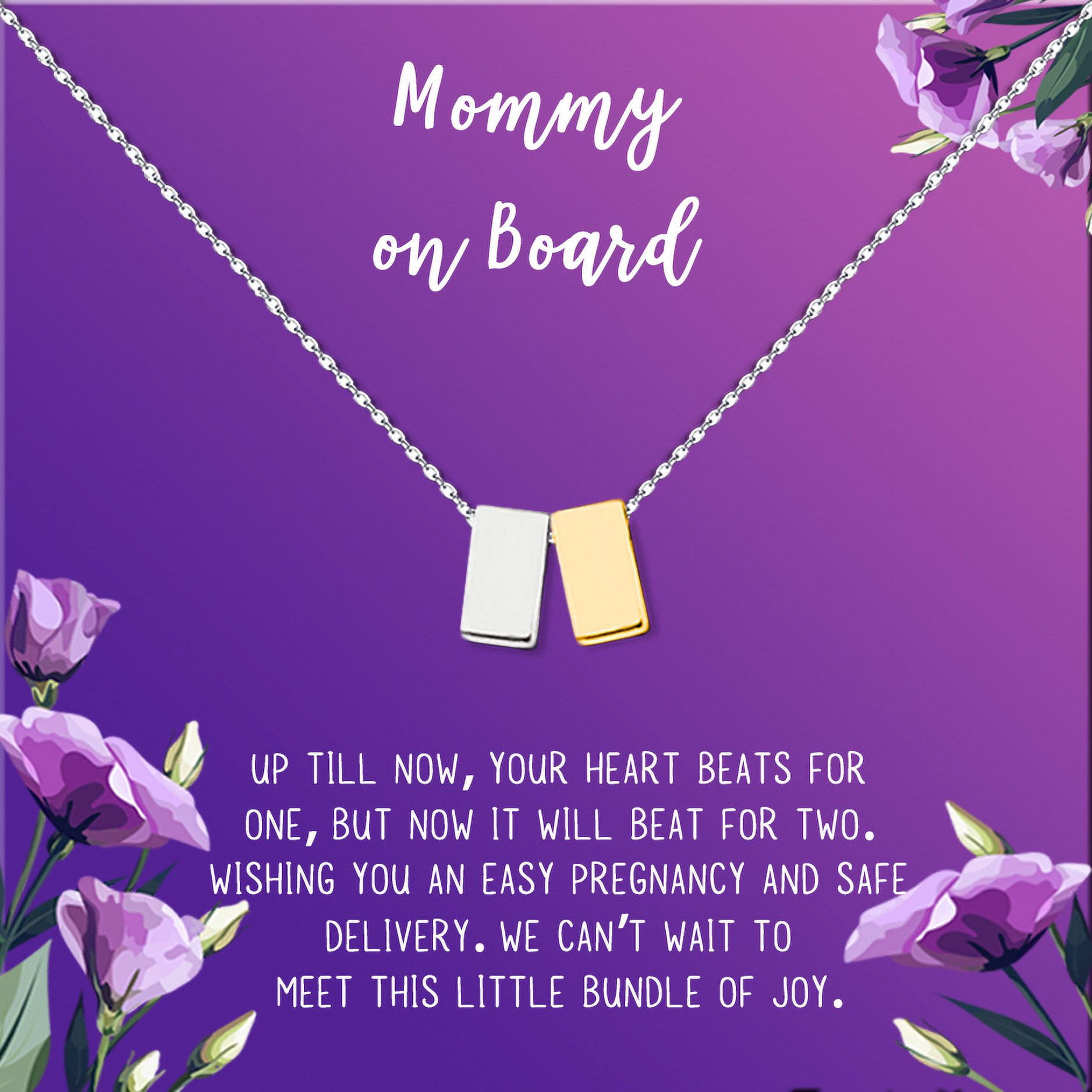 Mommy to Be Christmas Jewelry Gift Set for Mom, Pendant Jewelry