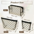 thumbnail image 3 of Unique Bargains 3pcs Heart Shape Print Mesh Makeup Bag Clear Makeup Pouch w Zipper Beige, 3 of 7