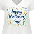 thumbnail image 4 of Inktastic Happy Birthday Dad Women's Plus Size V-Neck T-Shirt, 4 of 5